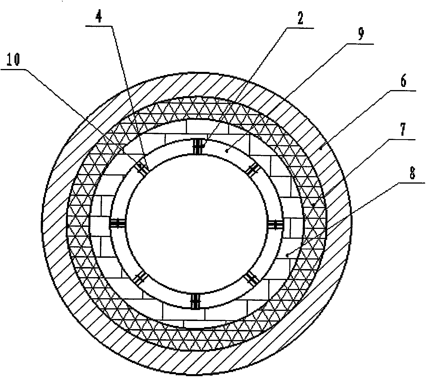 Construction method using glass fiber reinforced plastics as inner cavity protective materials for steel and concrete chimney