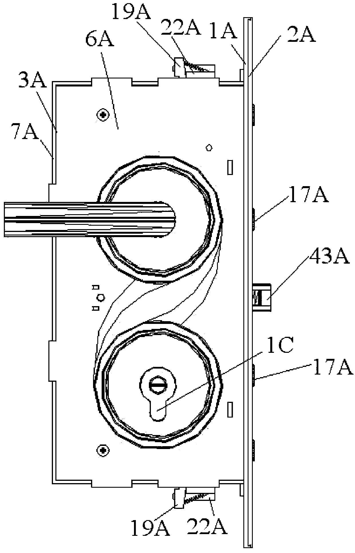 Multifunctional double-lock-body antitheft door lock