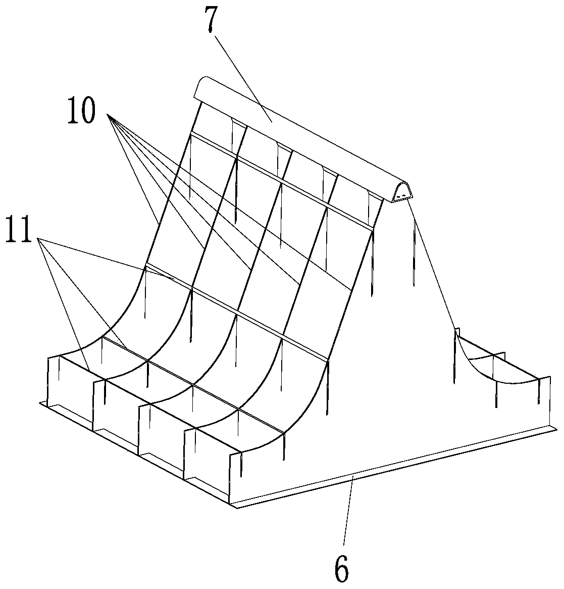 Modular molding method of deflector