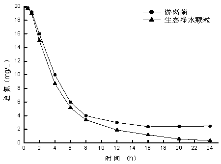 Method for preparing ecological water purification particles mainly from denitrification biological microcapsules and sustained-release carbon sources