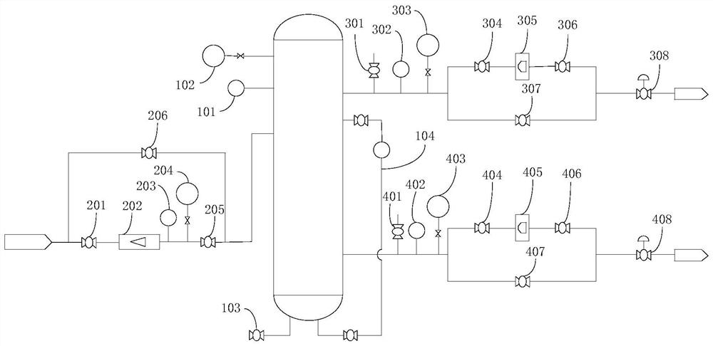 Gas-liquid separation device and consumption reduction method for gas-liquid separation device