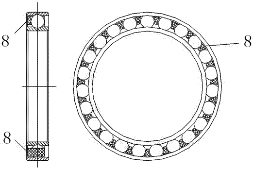 A flexible bearing based on full ball design, its application and assembly method