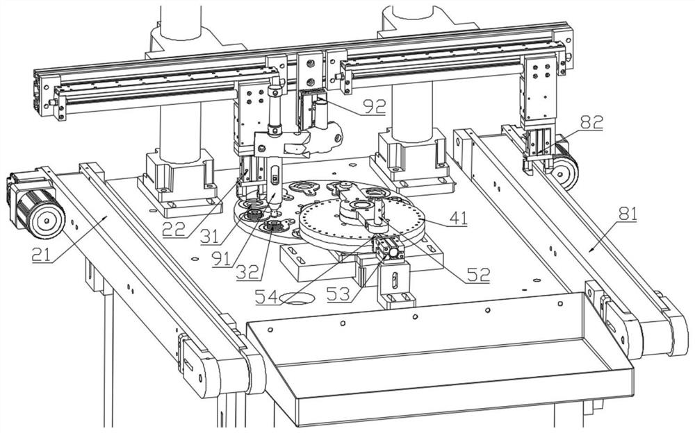 Planet wheel roller pin press-fitting machine