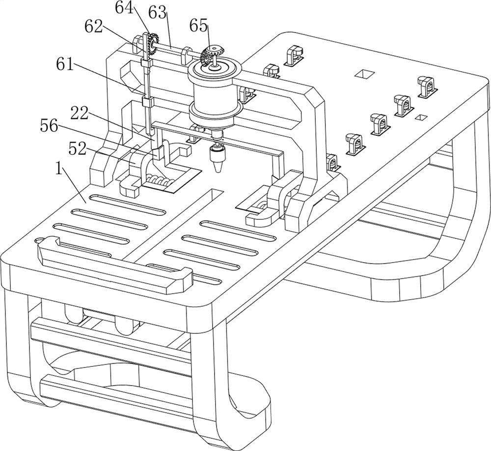 Dispensing, assembling and synthesizing device for automobile integrated circuit board chip