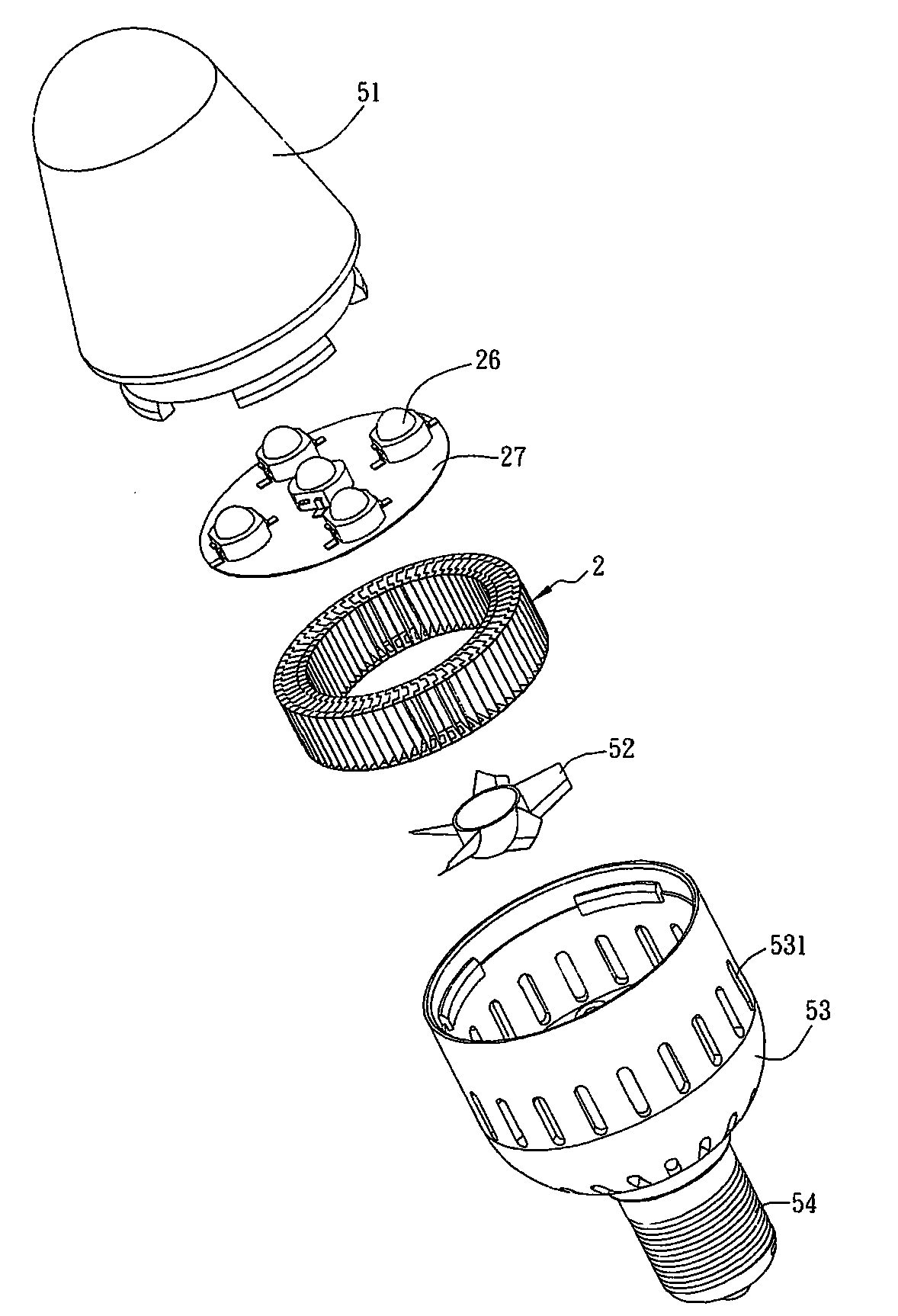 Illuminating device and annular heat-dissipating structure thereof