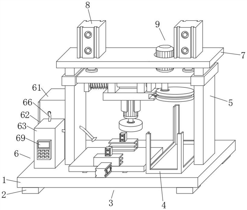 Plate-shaped part polishing device for hardware tool processing and using method thereof