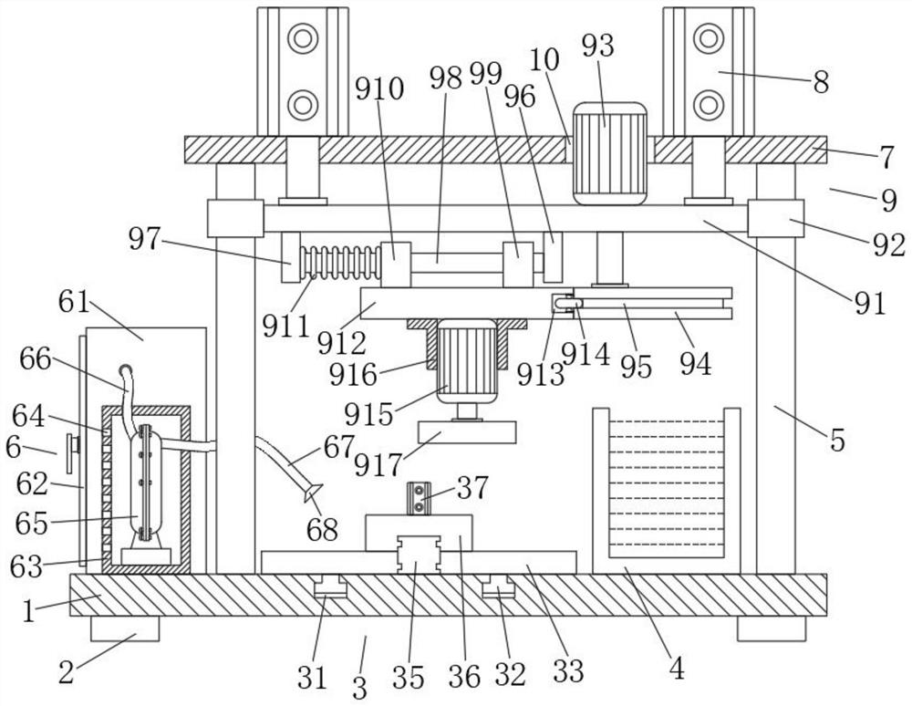 Plate-shaped part polishing device for hardware tool processing and using method thereof