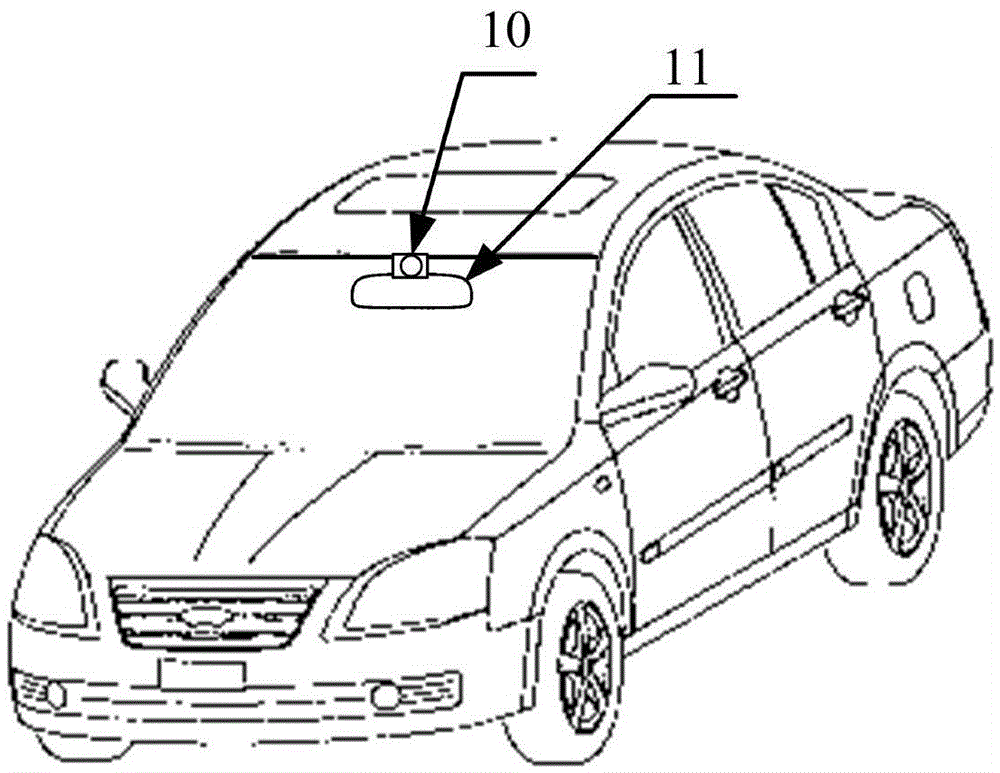 Image display method and system for automobile rearview mirror