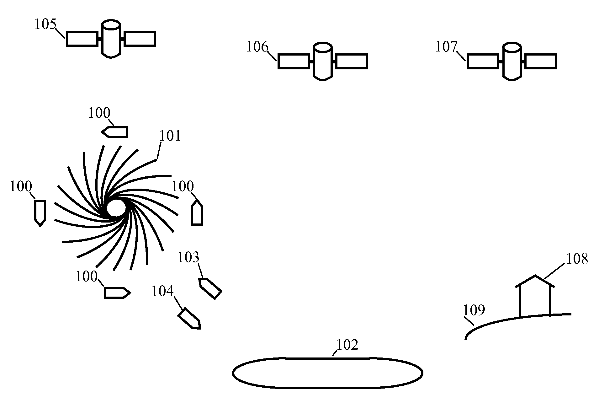 Supervisory control and data acquisition system for energy extracting vessel navigation