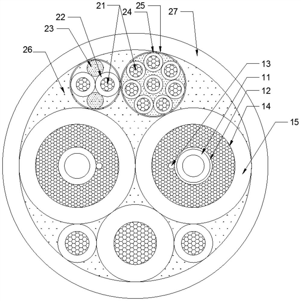 Quick-charging external connection cable for large-current soft charging pile and preparation method of quick-charging external connection cable