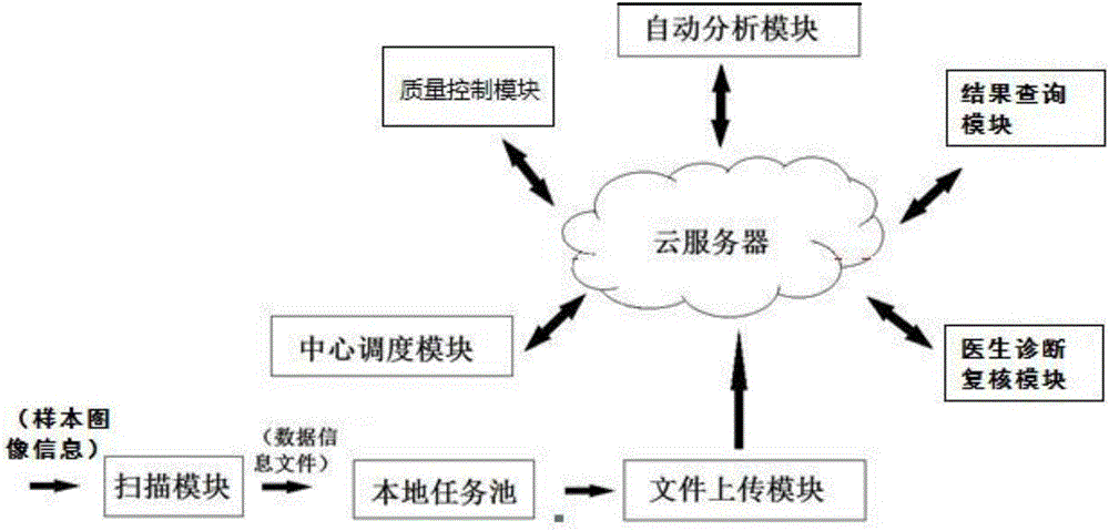 Analytic method for cloud server diagnosis based on cell images