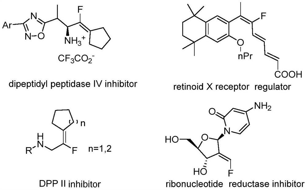 A kind of (e)-3-aryl-1-fluoro-1,3-butadiene phosphonate compound and its synthesis method and application