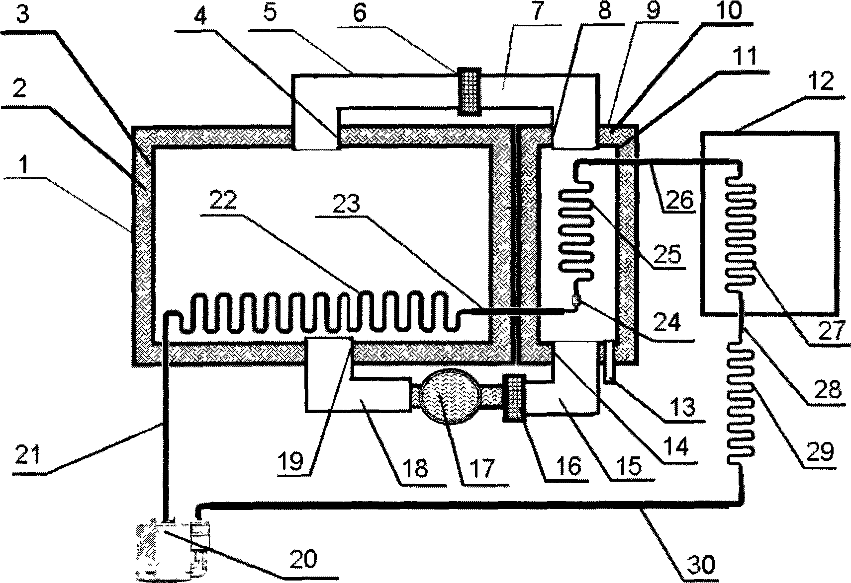 Waste heat cyclic utilization type high-efficiency energy-saving drying machine