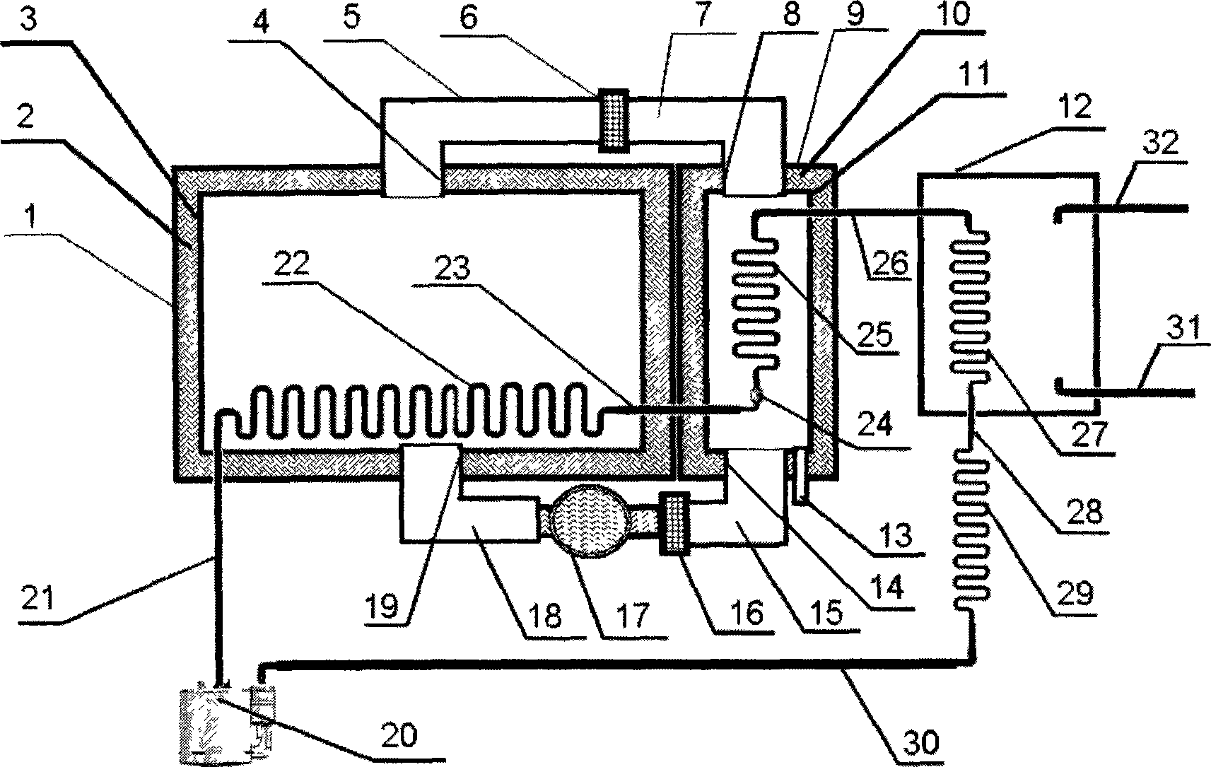 Waste heat cyclic utilization type high-efficiency energy-saving drying machine