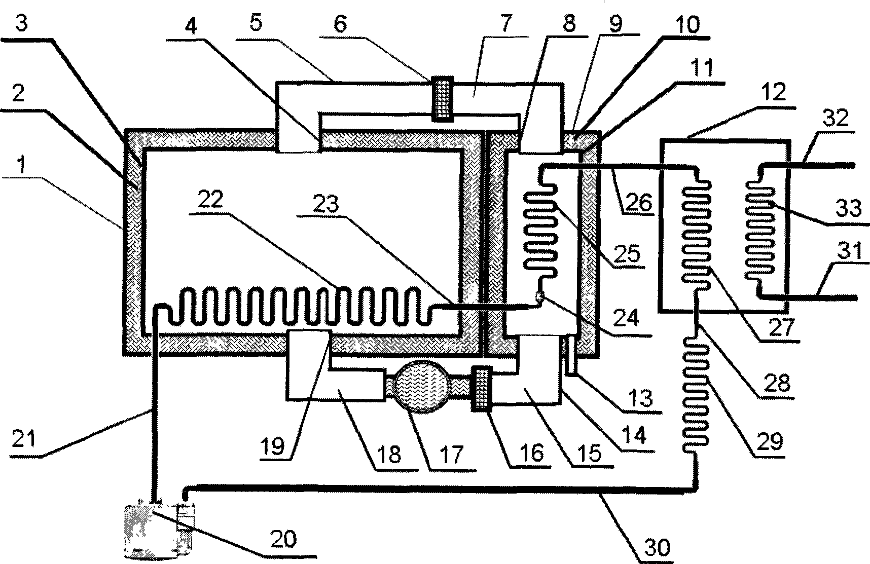 Waste heat cyclic utilization type high-efficiency energy-saving drying machine