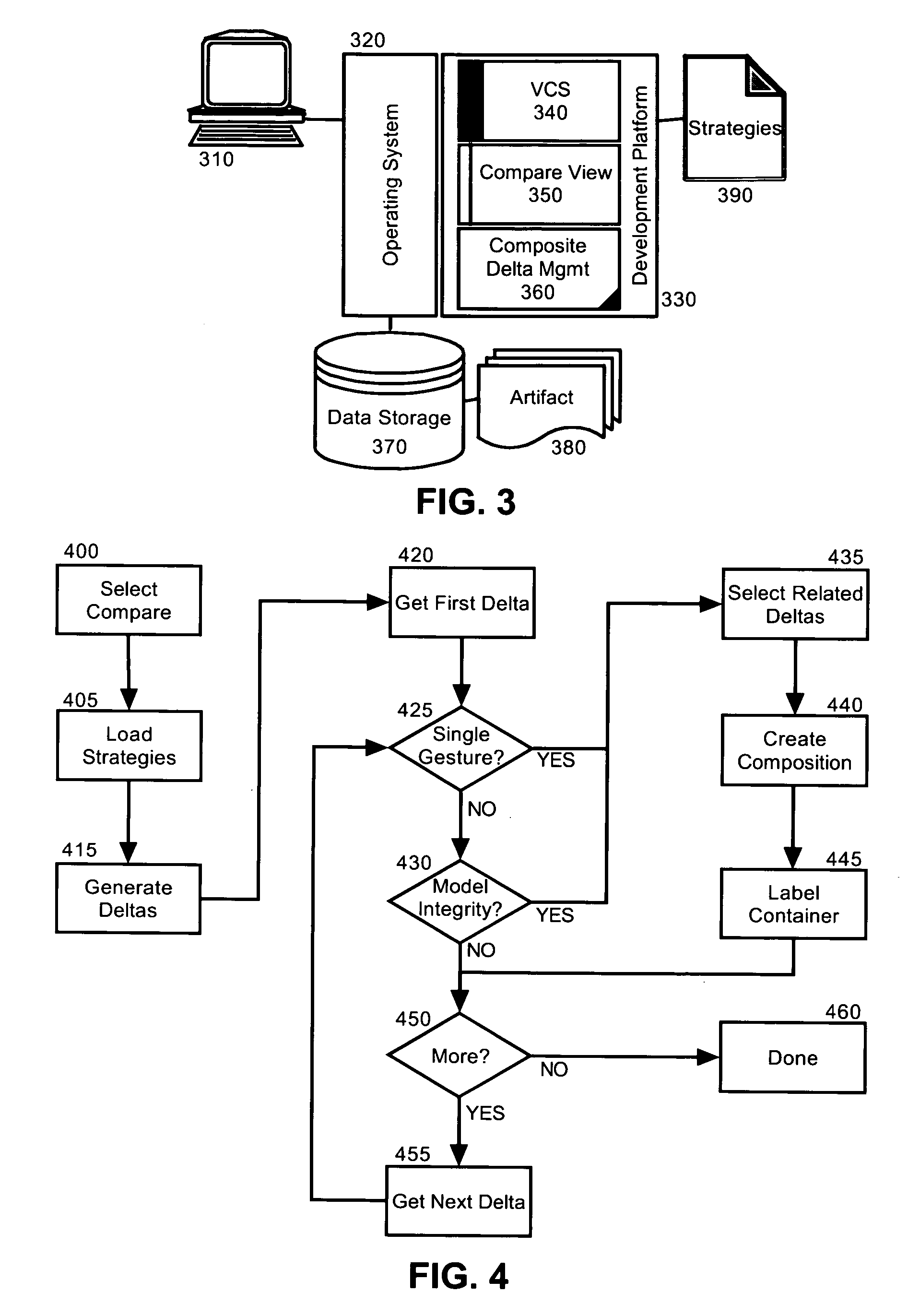 Compositing deltas when merging artifacts in a version control system