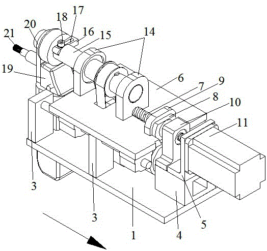 A feed type eccentric adjustable automatic polishing device