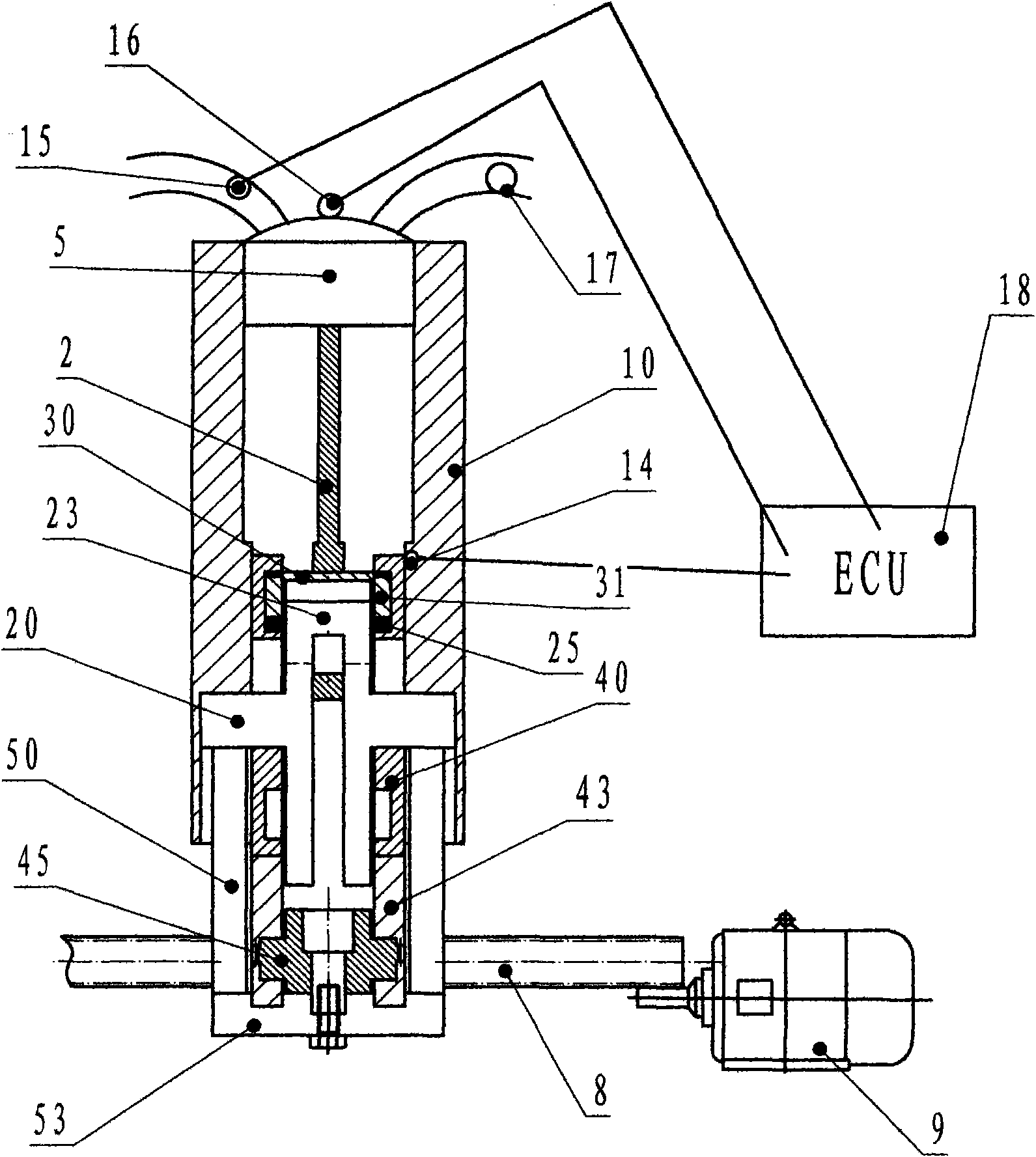 Generator with continuous variable volume compression ratio