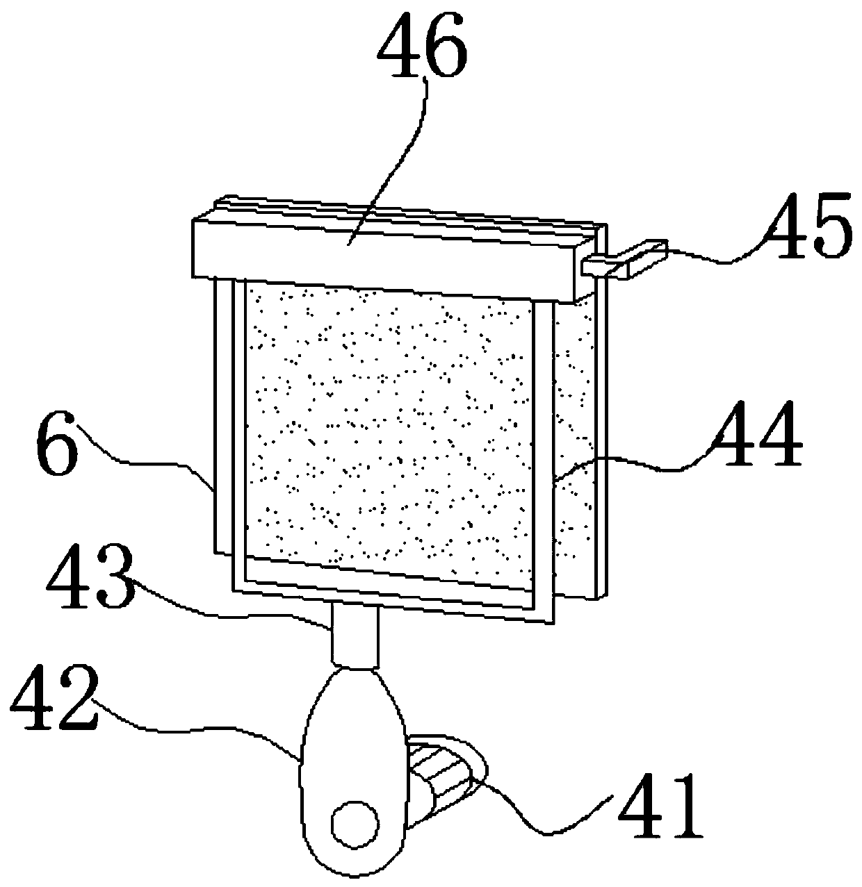 Environmental-friendly monitoring frame with strong cleaning function