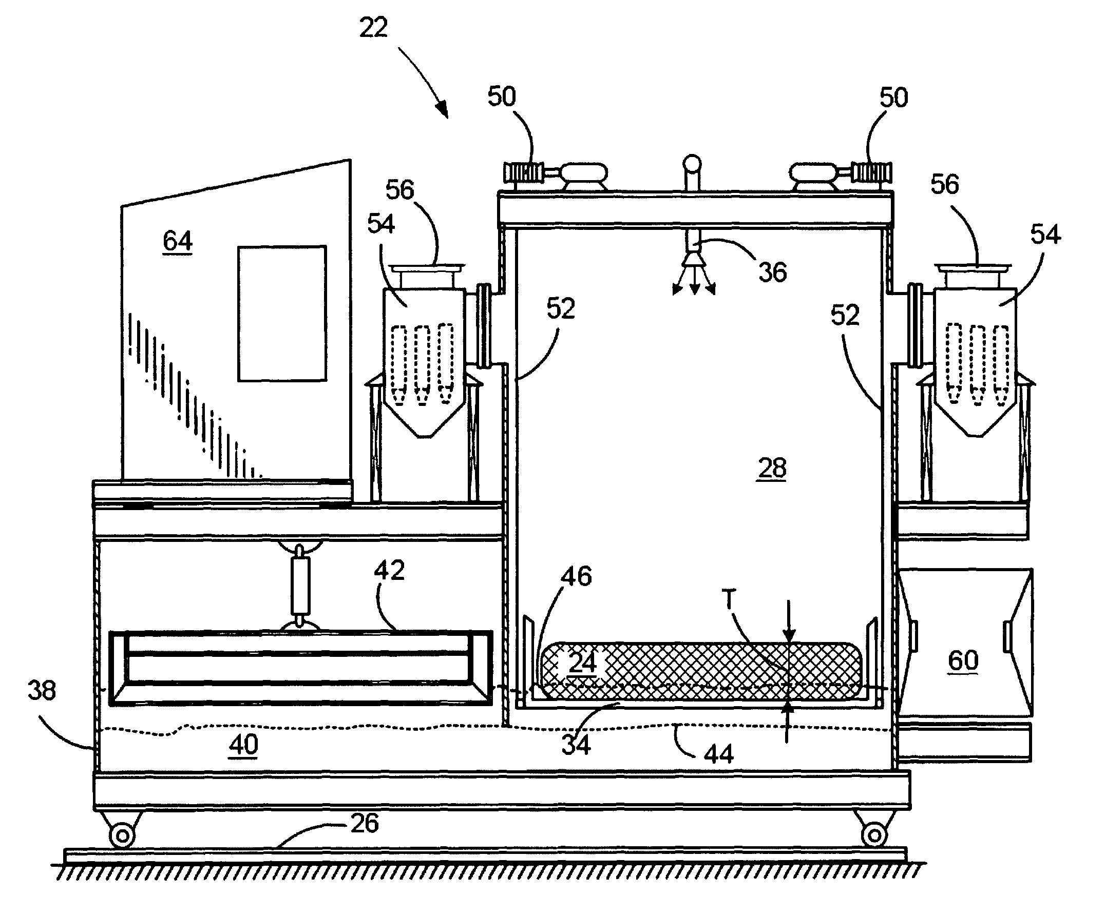 Flat push coke wet quenching apparatus and process