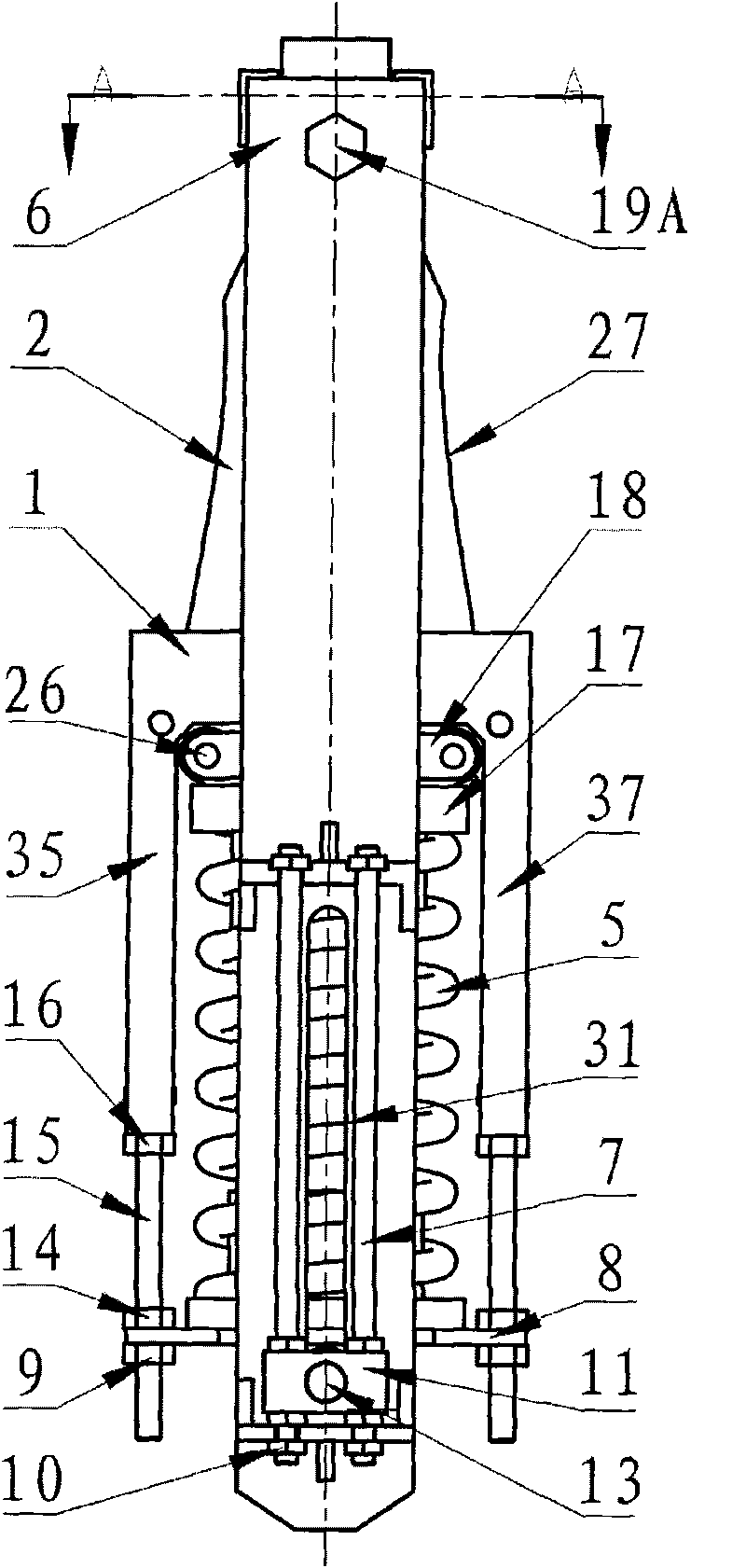 Self-compensating constant-force spring hanger