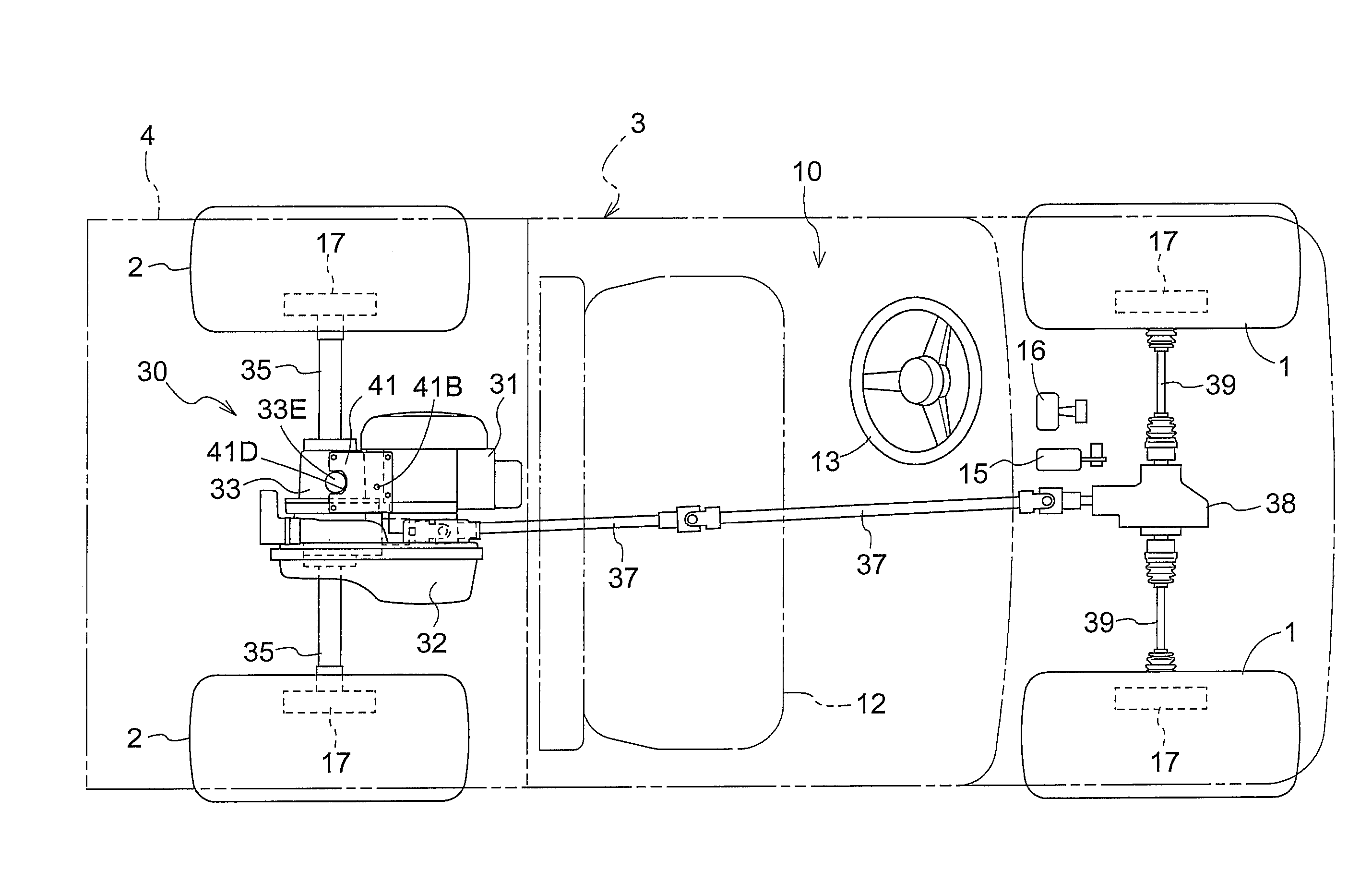 Work vehicle having drive wheels