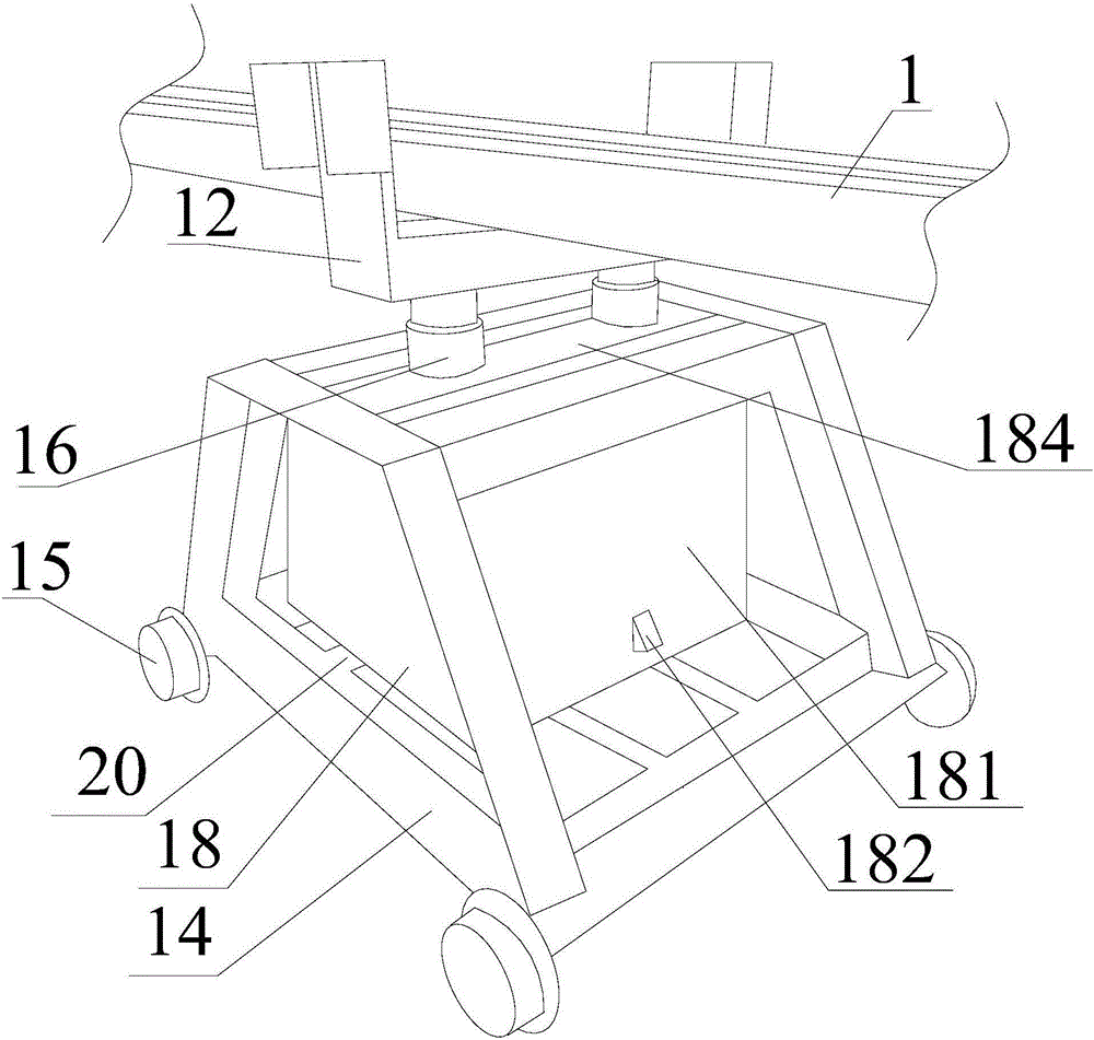 Feeding support adjusting device