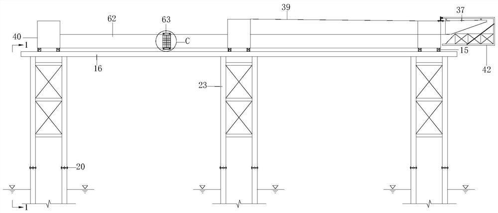 Installation system and construction method of steel truss arch bridge