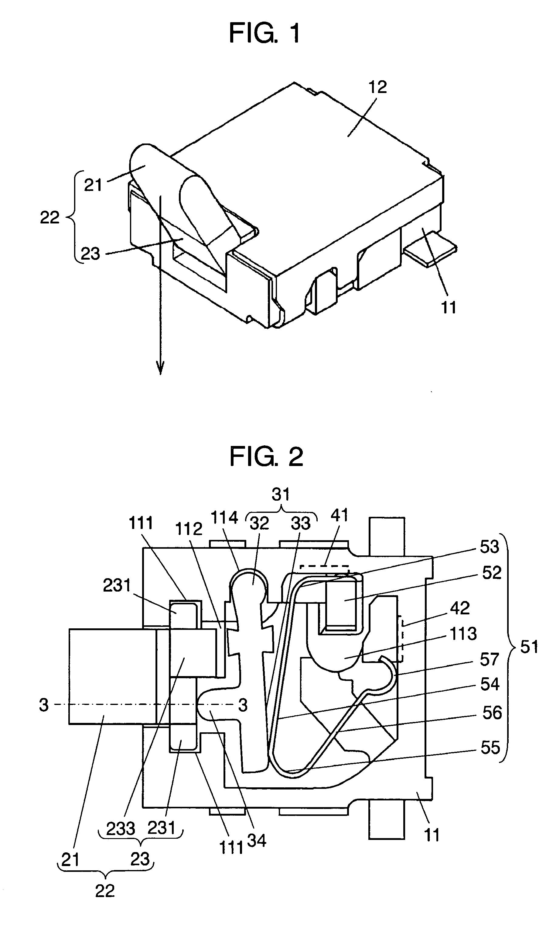 Switch having resilient operating section