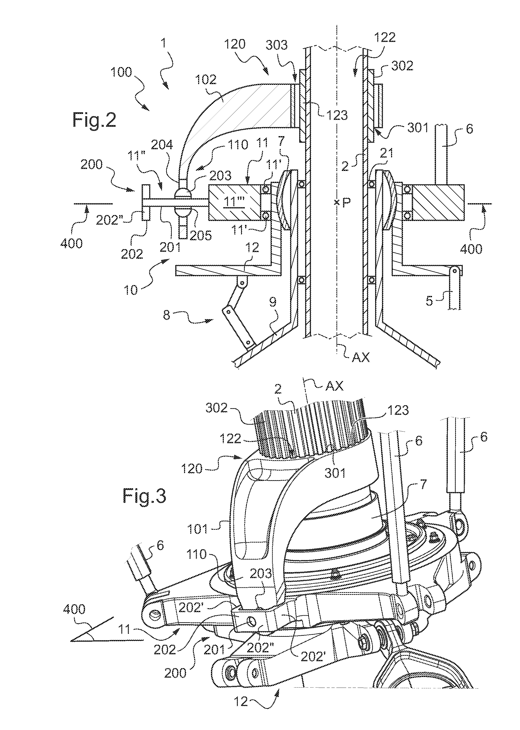 Set of cyclic swashplates for controlling the pitch of blades of a main rotor, and a rotor provided with such a set