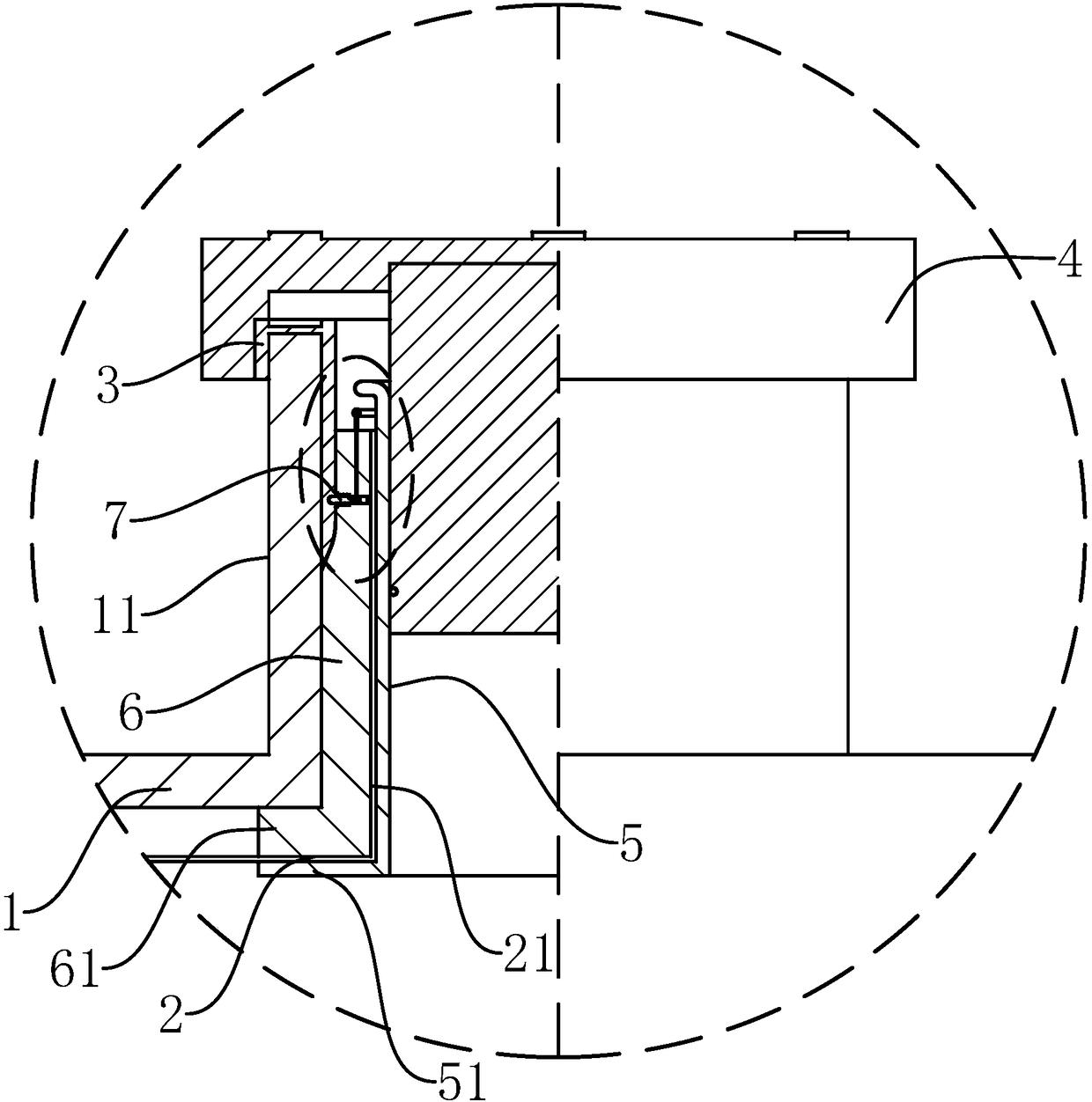 Efficient food liquid bag demounting-mounting structure and assembling and demounting-mounting methods