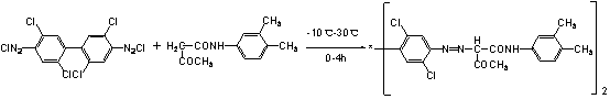 Industrial production method for pigment yellow 81