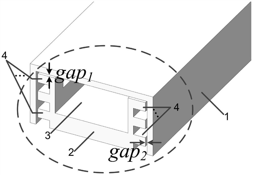 Miniaturized non-contact waveguide transmission line and application