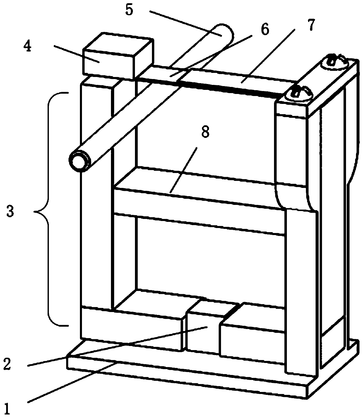 Magnetoelectric laminated material current sensing device based on magnetic convergence effect