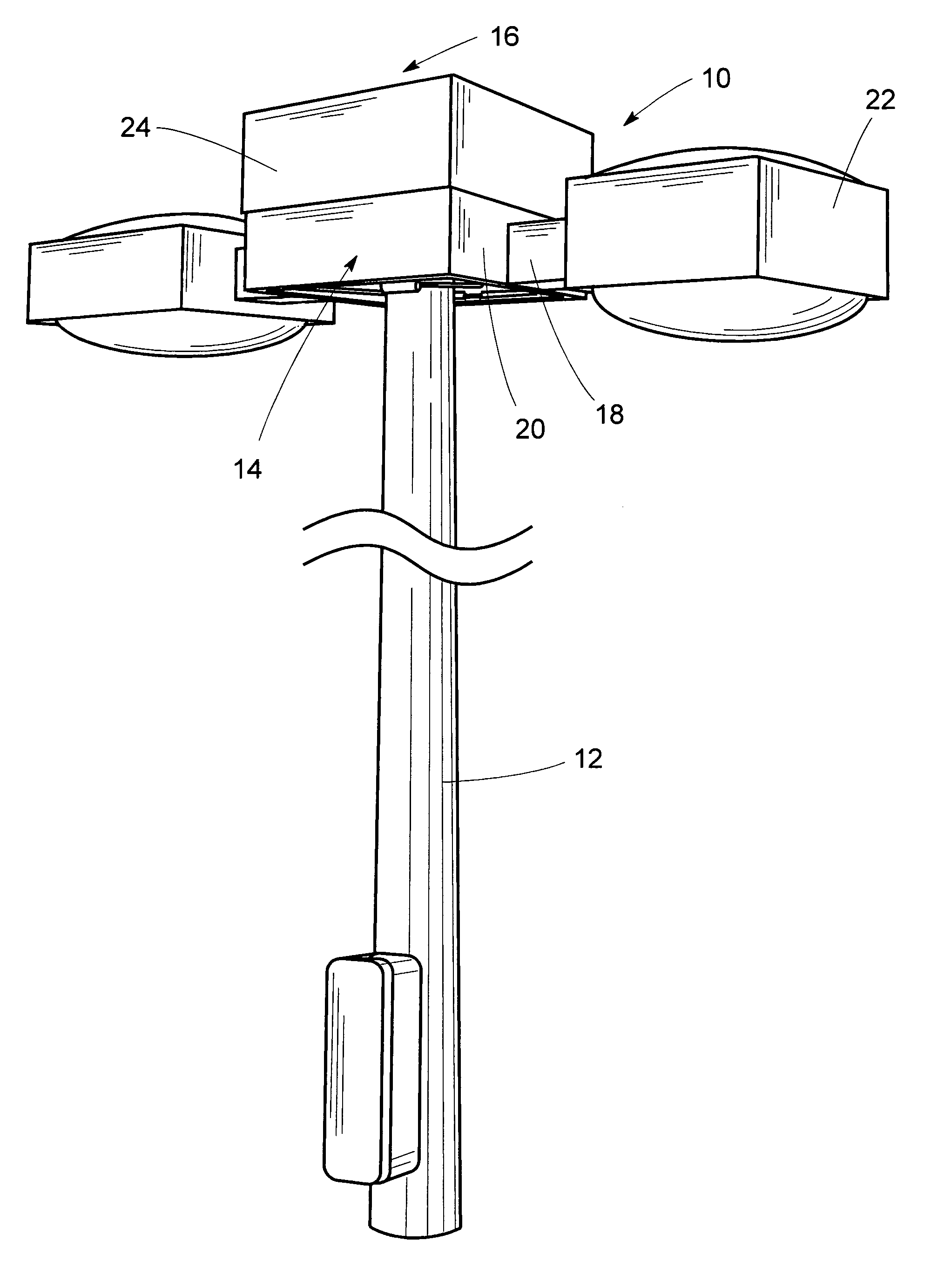 Architectural mast-mounted support system