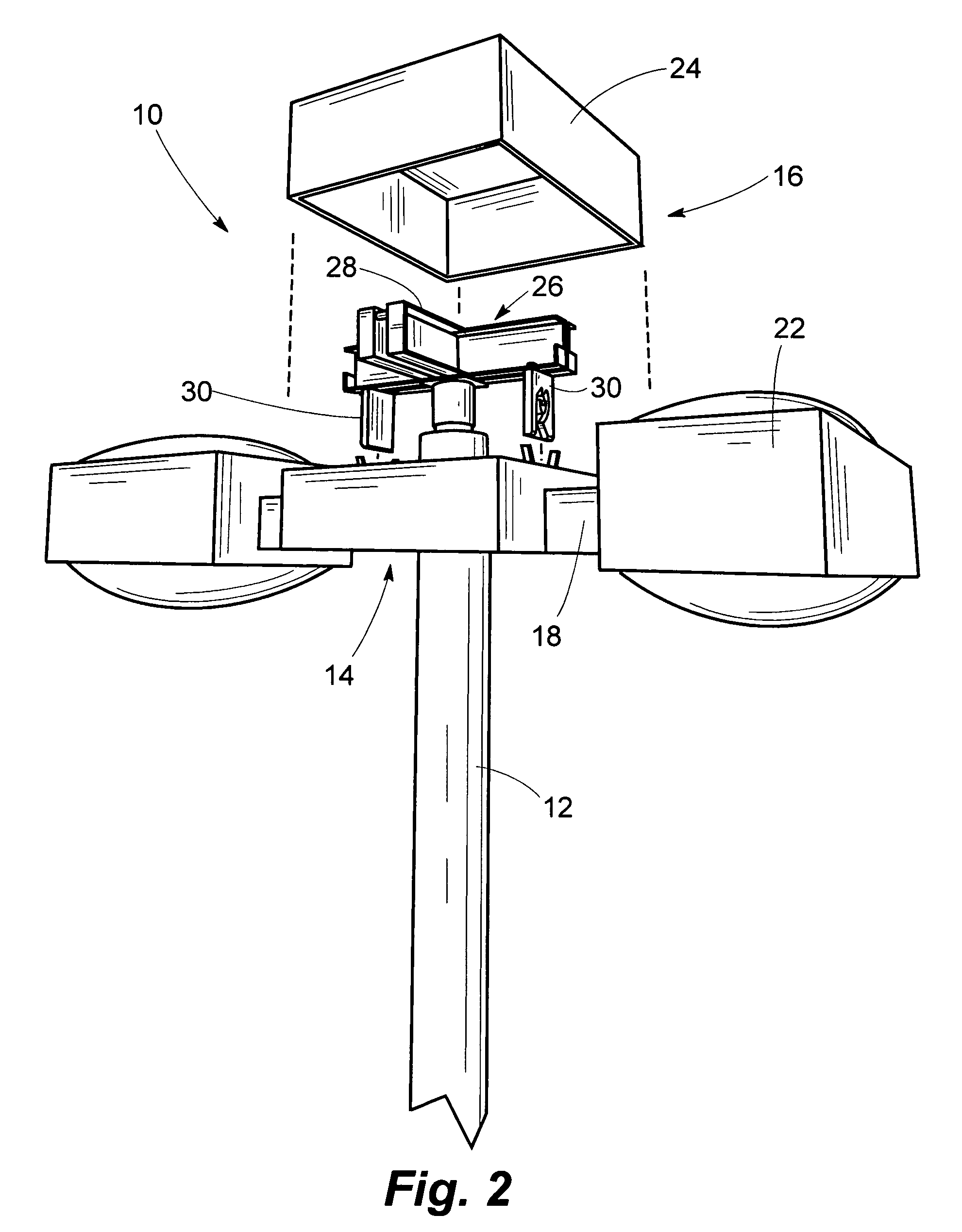 Architectural mast-mounted support system