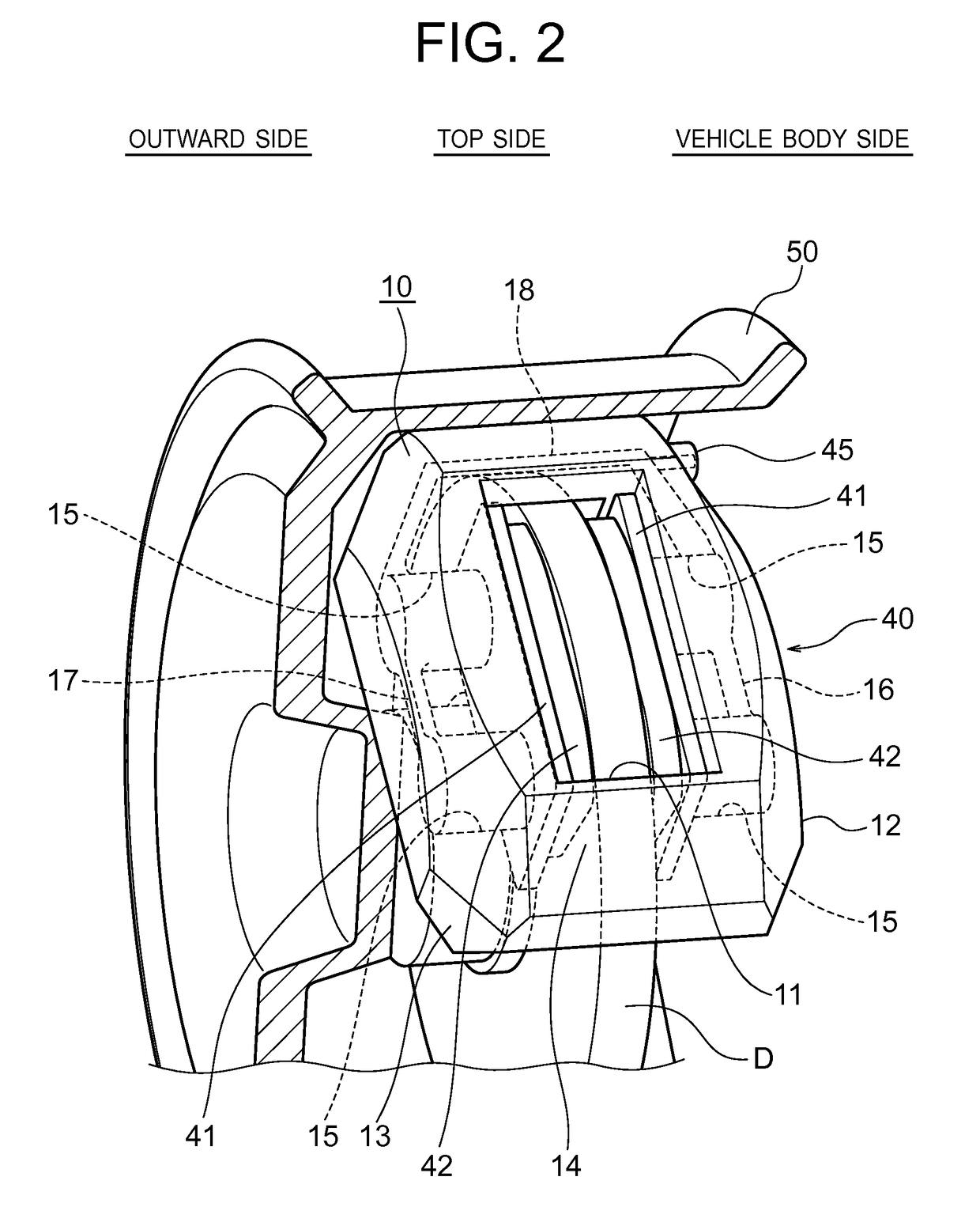 Caliper for disc brakes