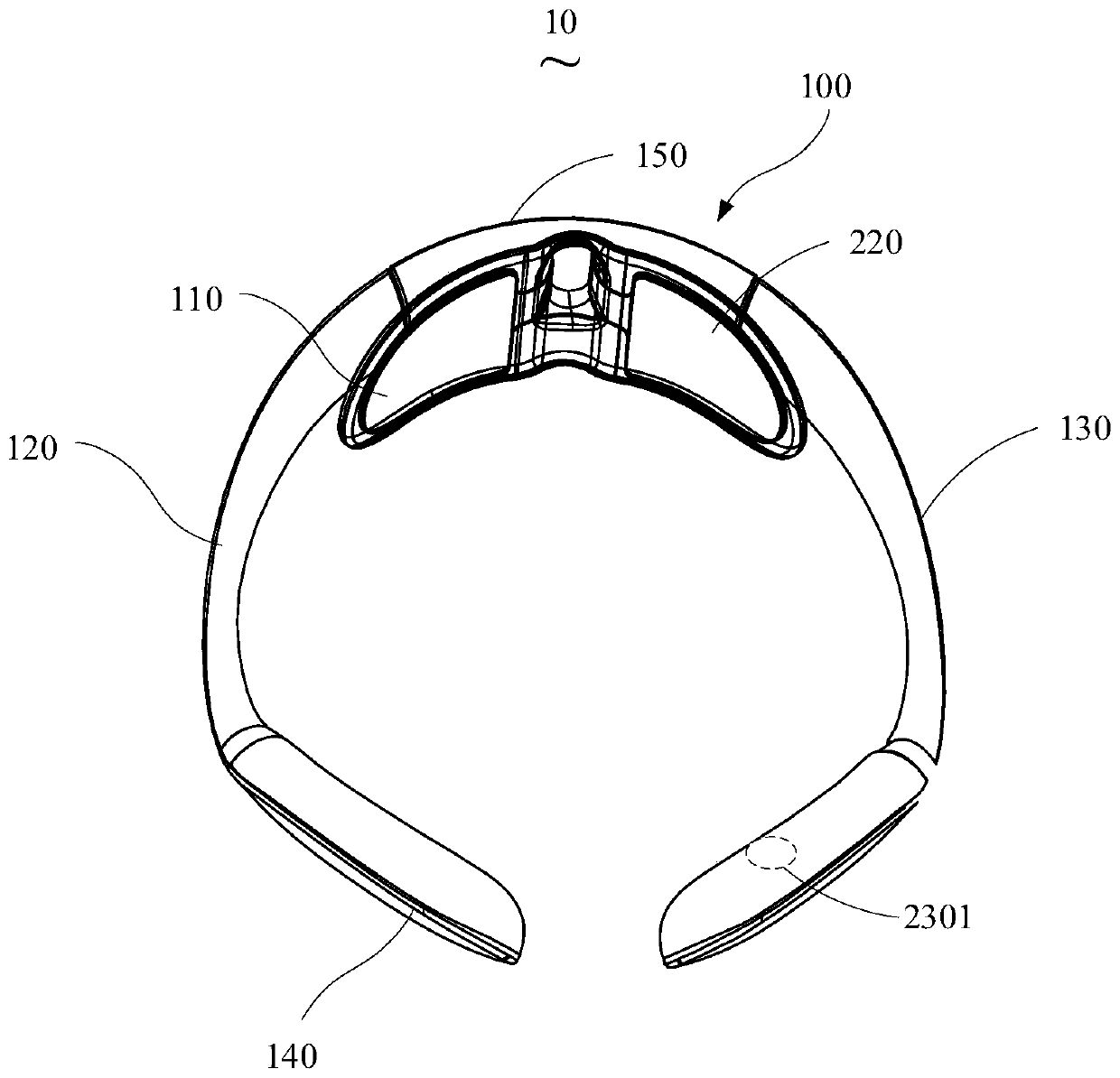 Neck massager and temperature detection method thereof