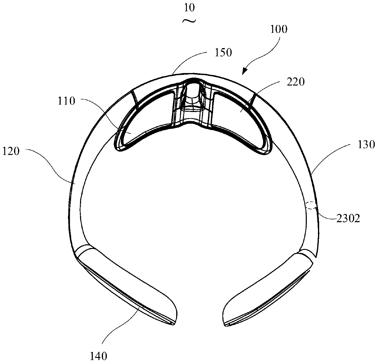 Neck massager and temperature detection method thereof