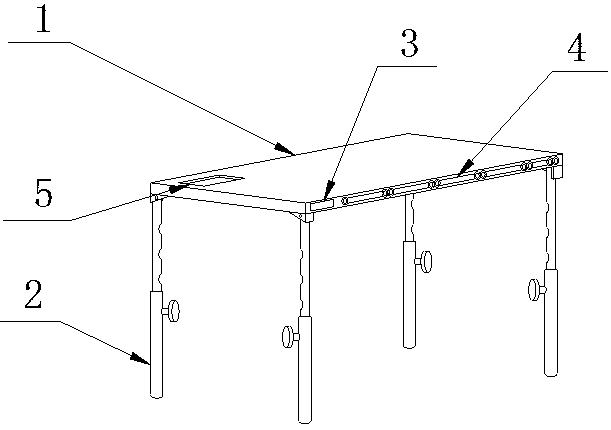 Marble plate surface coffee table with adjustable height