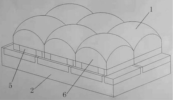 An array focused laser energy transmission photoelectric receiving device