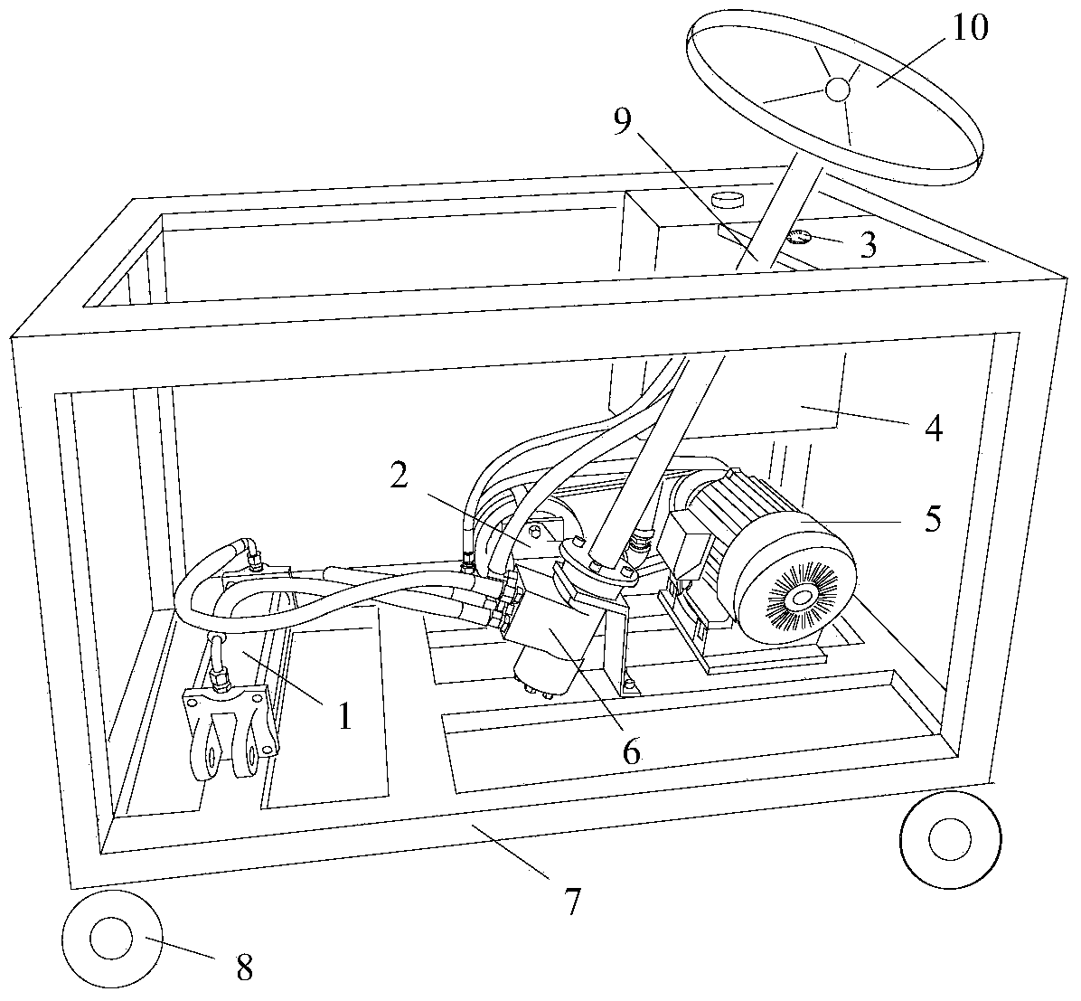 An integrated teaching method of theory and practice for the course of hydraulic steering system