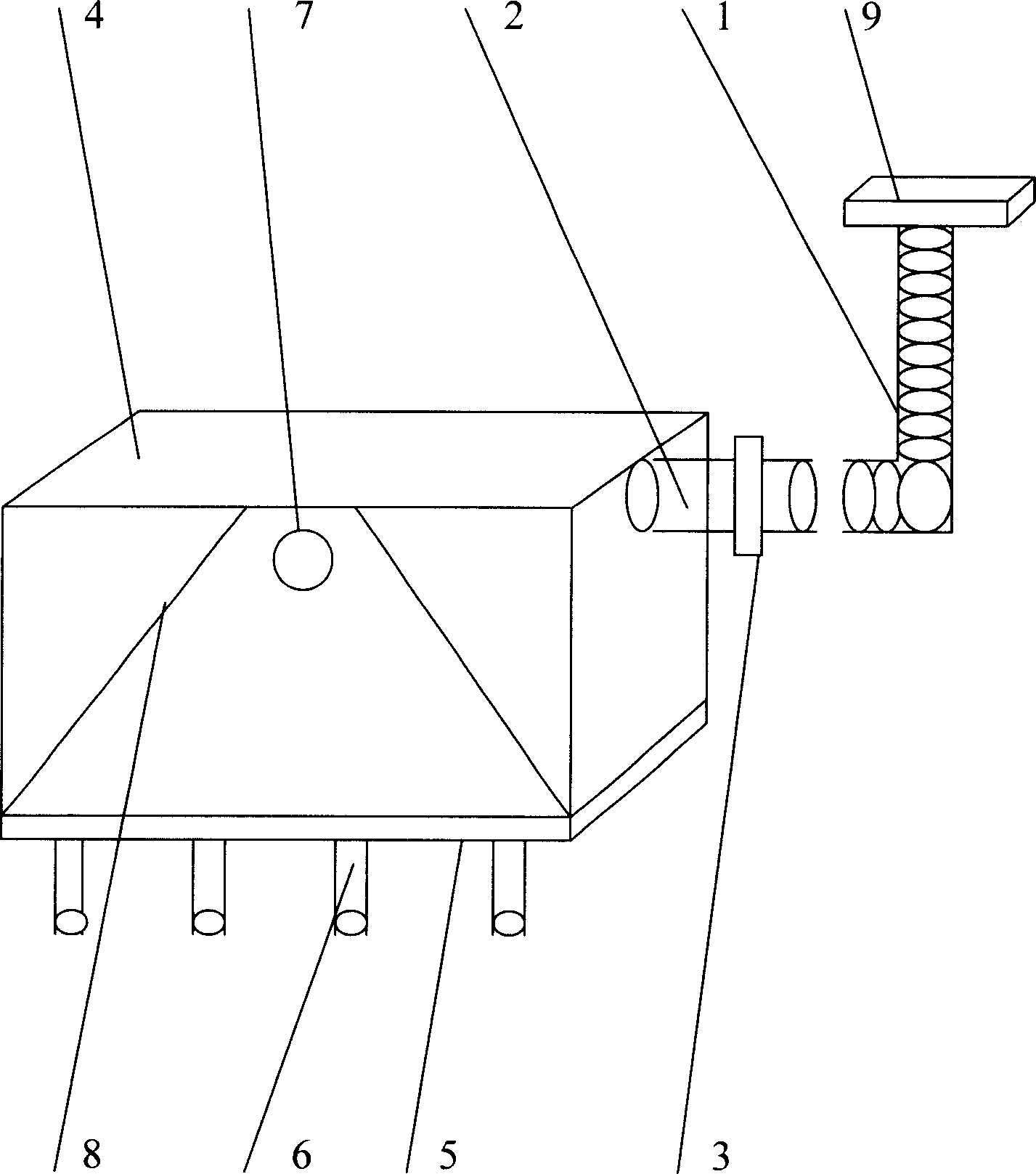 Air conditioner condensation water divided flow box