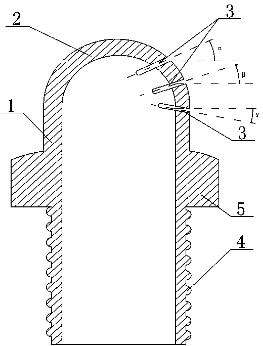 Scattering-structure spray head