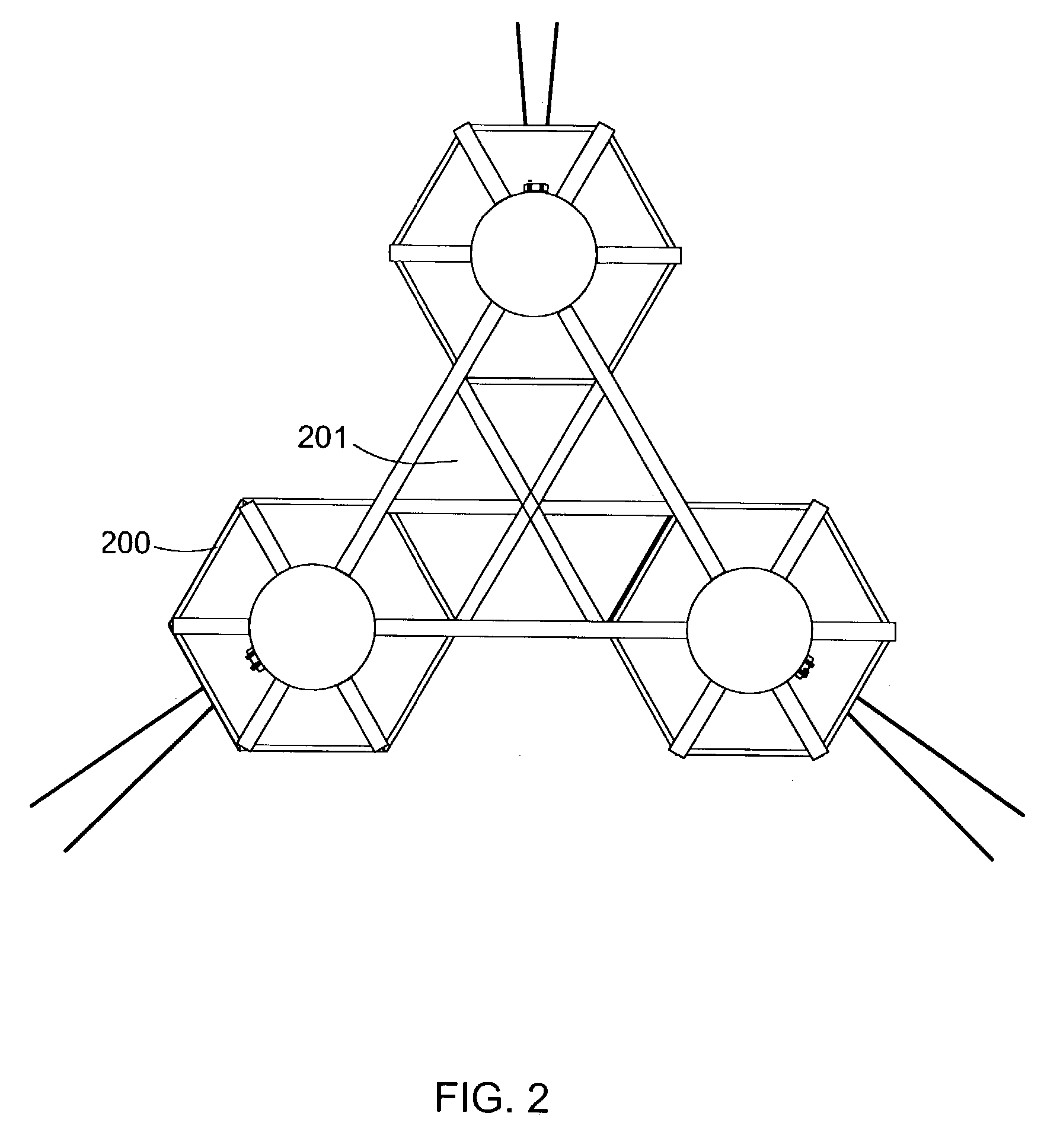 Minimum floating offshore platform with water entrapment plate and method of installation