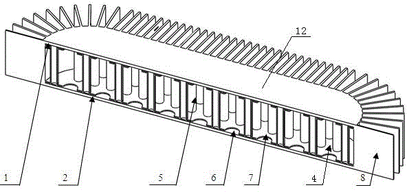 Composite phase change heat sink with micro-groove group