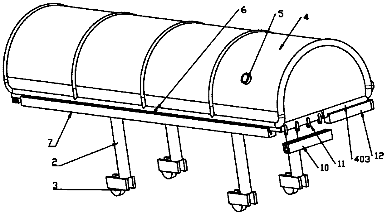 Medical care stretcher with isolation and disinfection protective cover