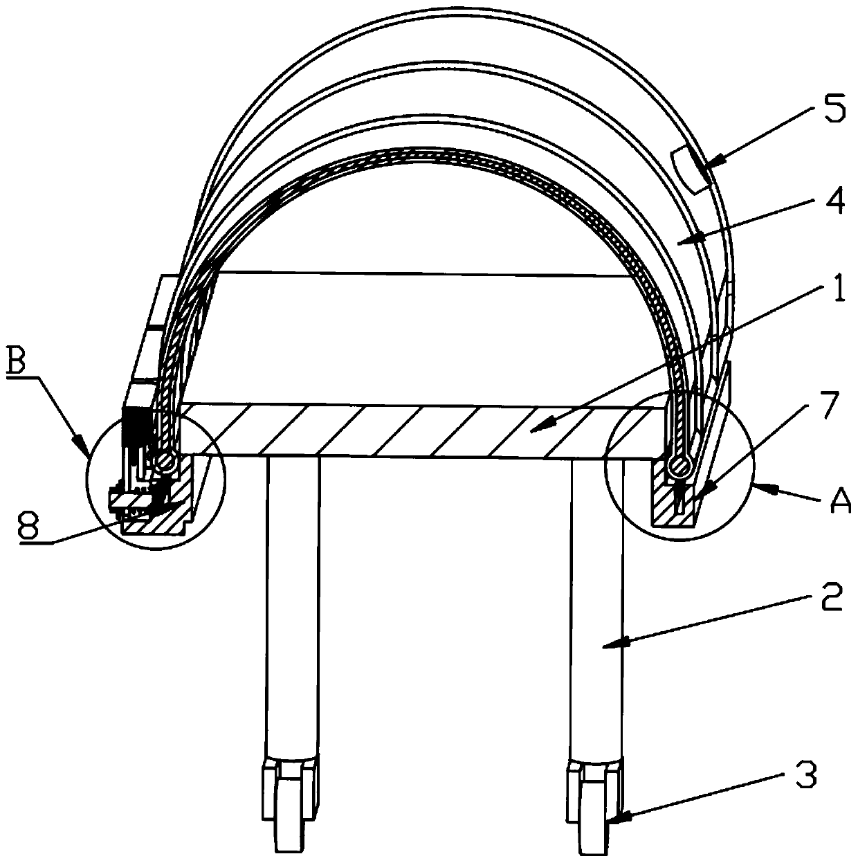 Medical care stretcher with isolation and disinfection protective cover