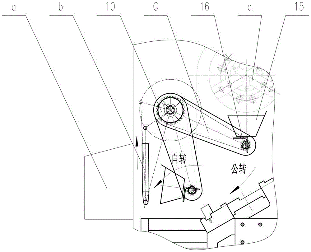 Self-rotating automatic material receiver