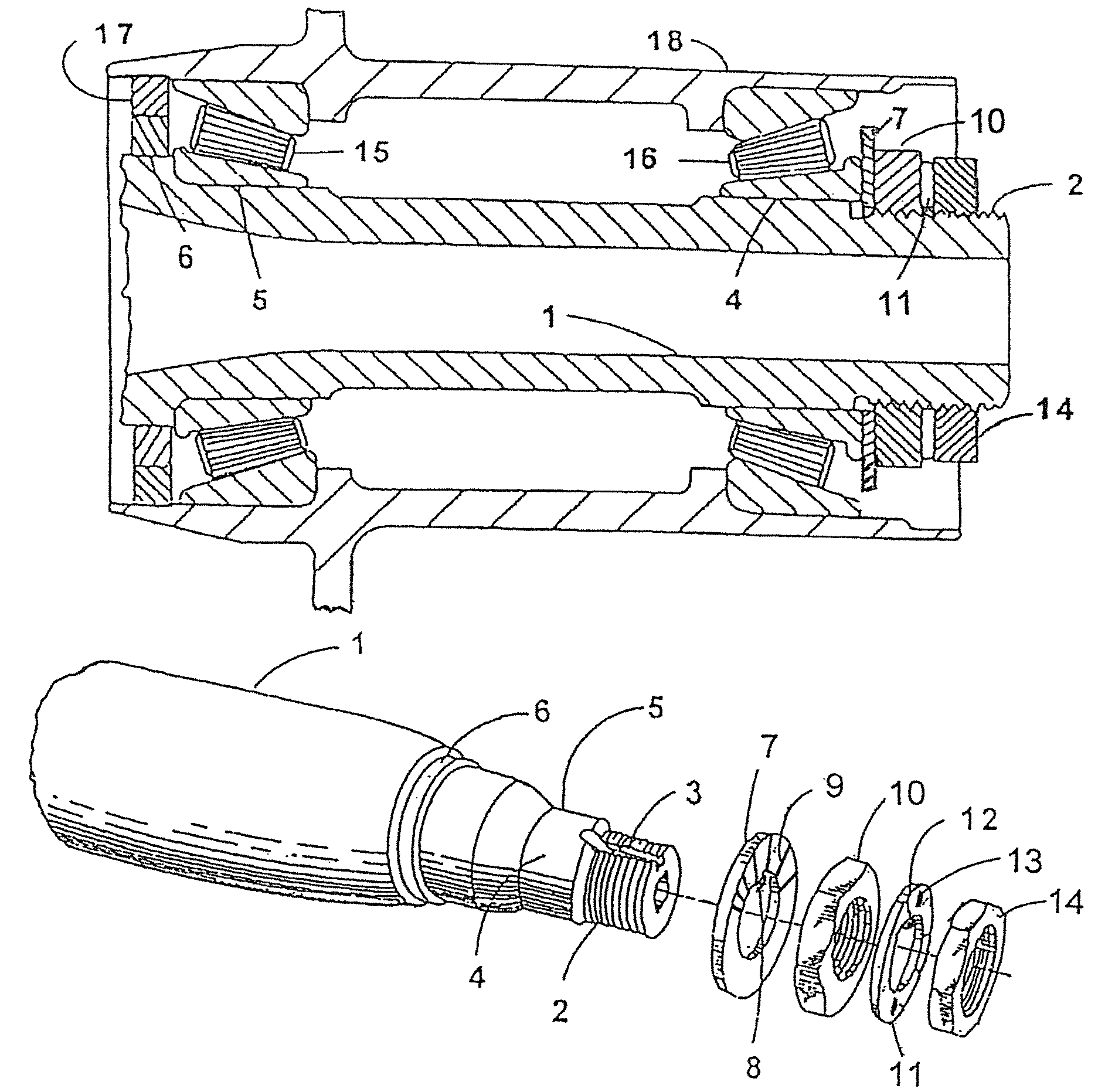 Ultrahigh-integrity interlocking nut and washer system for trailer axles